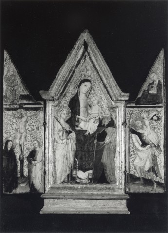 Studio Fotografico Perotti — Maestro di San Jacopo a Mucciana - sec. XIV - Madonna con Bambino e santi; Crocifissione di Cristo; San Cristoforo; Annunciazione — insieme